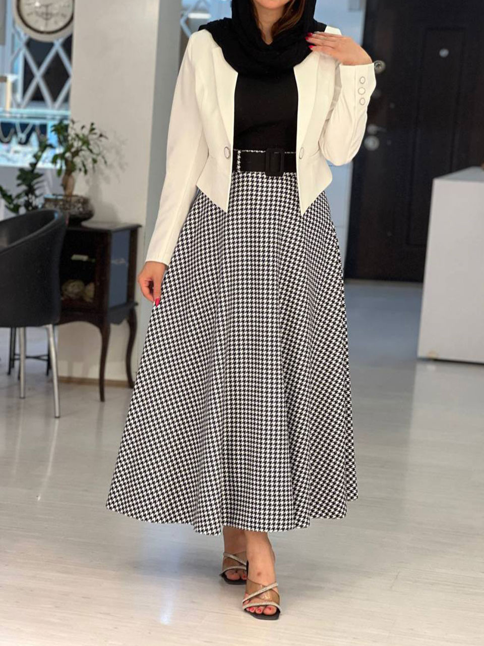 دامن زنانه مازراتی طرح پیچازی